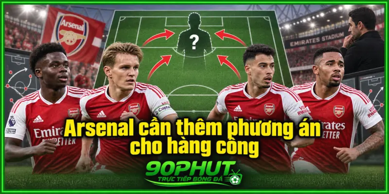 Arsenal cần thêm phương án cho hàng công
