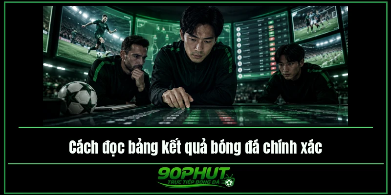 Cách đọc bảng kết quả bóng đá chính xác tại trực tiếp bóng đá 90phut