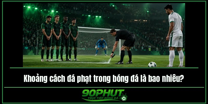 Khoảng cách đá phạt trong bóng đá là bao nhiêu Khoảng cách đá phạt trong bóng đá là bao nhiêu
