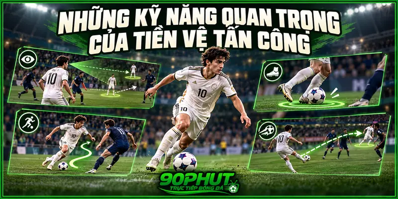 Những kỹ năng quan trọng của tiền vệ tấn công Những kỹ năng quan trọng của tiền vệ tấn công