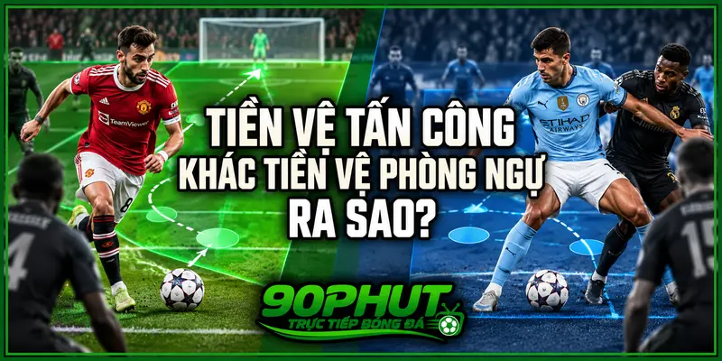 Tiền vệ tấn công khác tiền vệ phòng ngự ra sao Tiền vệ tấn công khác tiền vệ phòng ngự ra sao
